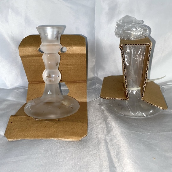 RETIRED! PartyLite❄️Starry Nights Taper Holder (P7876) - Set of 2 - Picture 3 of 8